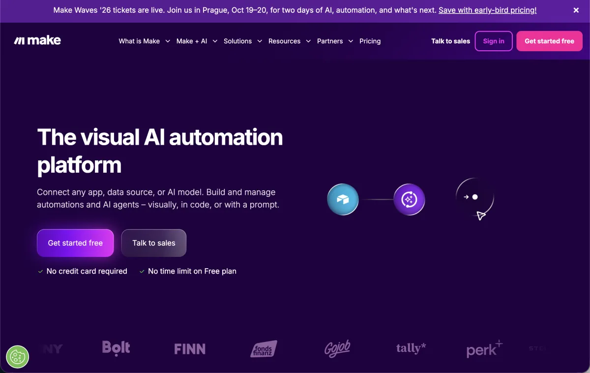 Make official homepage screenshot